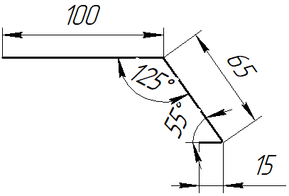 Планка карнизная 100x65x2000 мм, 2004 оранжевый глянцевый