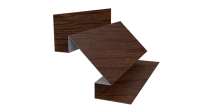 Планка угла внутреннего сложная Блок-хаус 110x2000 мм, Дуб Кельтик 3D